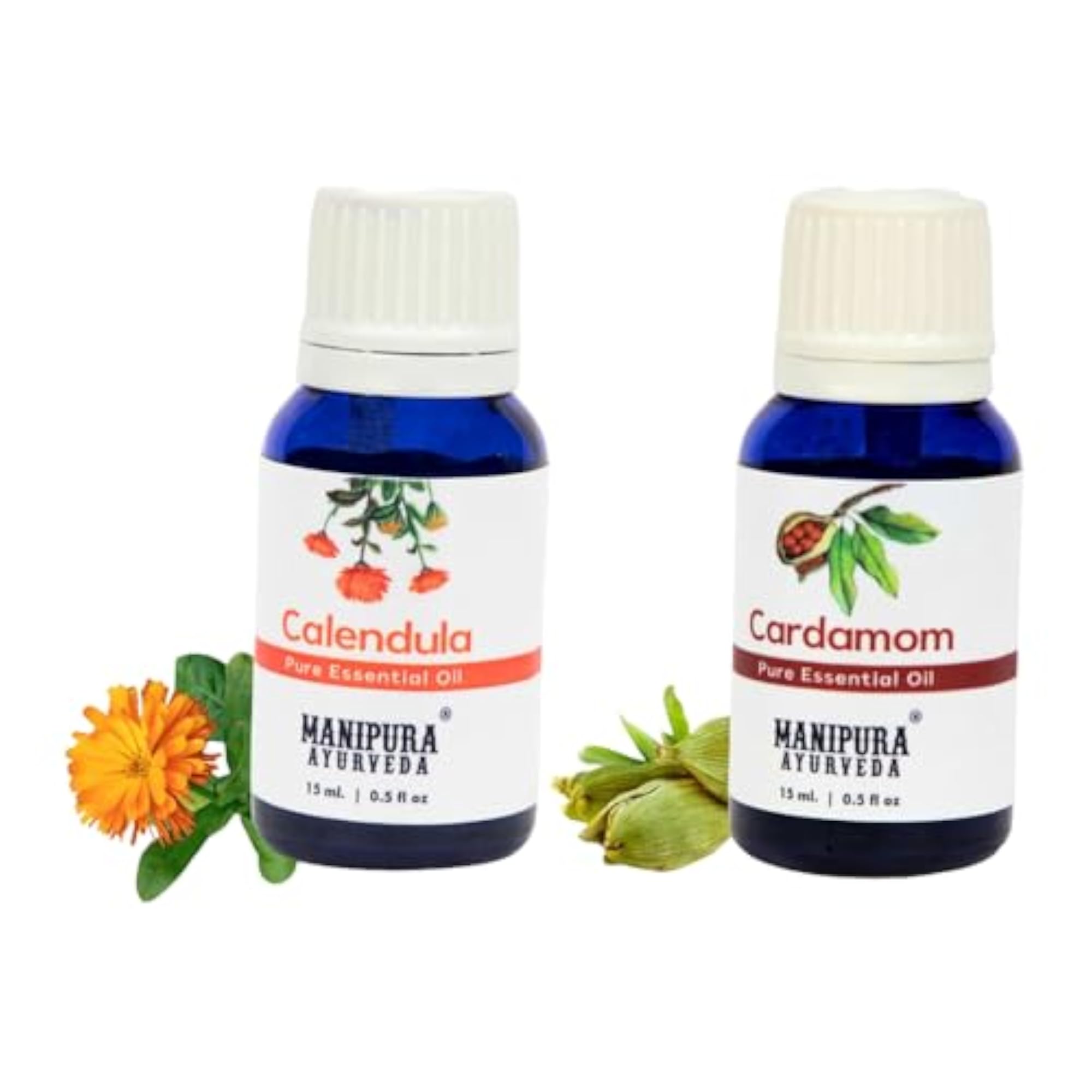 Calendula & Cardamom Oil Diffuser Combo Pack, 100% Pure